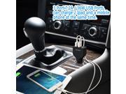 AGPTEK Intelligent 7.2A 3 Triple USB Ports Car Charger With Smart Sharing IC for each USB Port tarnish Fast charger 36W 7.2A Supports 12V 24V Input