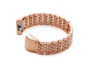 Adjustable Stainless Steel Replacement Metal Watch Bands Strap Bracelet for Fitbit Charge 2, rose gold