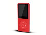 AGPtEK Lossless Sound MP3 Player 8GB Voice Recorder w 70 Hours Playback Earphones Red