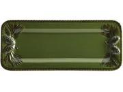 Paula Deen 16x8 in. Southern Pine Rectangular Platter Green
