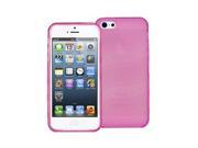 Hot Pink Decoro Brand Premium Wave TPU Silicone Protective Cover Case iPhone 5
