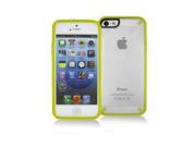 Transparent Yellow Bumper TPU Tandem Protective Cover Case for iPhone 5