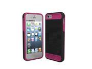 Black Decoro Premium Linear Tandem Pink TPU Protective Cover Case for iPhone 5