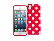 Red White Decoro Premium Silicone Polka Dots Protective Cover Case iPhone 5