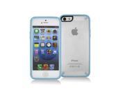 Transparent Aqua Blue Bumper TPU Tandem Protective Cover Case for iPhone 5
