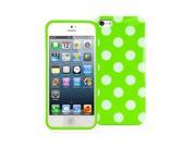 Green White Decoro Premium Silicone Polka Dots Protective Cover Case iPhone 5