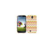 Chevron Zig Zag Pink Green Hard Slim Protector Cover Case for Samsung Galaxy S 4