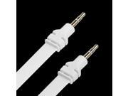 White 3 ft Noodle Audio Cable 3.5 Plug for Compatible Mobile Phones Devices