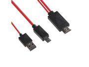 Black 6 Foot Micro USB USB to HDMI Connector Cable for Compatible Mobile Devices