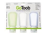 Humangear - GoToob Squeezable Travel Tube 3-Pack Lime Green