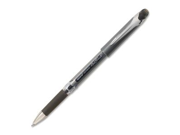 Gel Stick Pen Rubber Grip .7mm 1DZ Chrome Clip BK Ink
