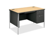 Right Pedestal Desk 48 x30 x29 1 2 NL Maple CCL Metallic HONA88251RDS