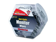 Falcon DMHJ Monitor Wipes Office Share Pack Anti static Alcohol free 200 Each White