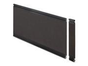 Lorell 87609 Desktop Panel System Fabric Panel 30 W x 0.5 D x 12 H Fabric MDF Aluminum Black