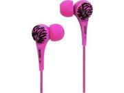 Maxell 190349 Wtmicpb Wild Things Earbuds With Microphone Remote pink black