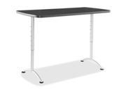 ARC Sit to Stand Tables Rectangular Top 30w x 60d x 30 42h Graphite Silver