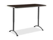 ARC Sit to Stand Tables Rectangular Top 30w x 60d x 30 42h Walnut Gray