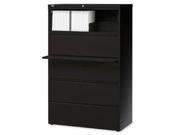 Lateral File 5 Drawer 36 x18 5 8 x67 5 8 Black