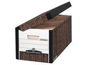 Bankers Box 00051 SYSTEMATIC Med Duty Storage Boxes Letter 12 1 8 x 24 x 10 Woodgrain 12 CT