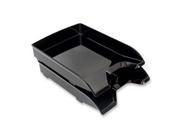 Sparco 11798 Letter Tray 1.8 Height x 9.9 Width x 13 Depth Black Polystyrene 2 Pack 1 Pack