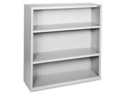 Steel Bookcase 3 Shelf 34 1 2 x13 x42 Light Gray
