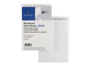 Sparco 69460 Wirebound Memo Book 40 Sheets 4 x 6 12 Dozen White Paper