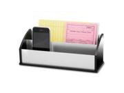 Kantek KTKBA350 Letter Message Sorter Black Acrylic Aluminum