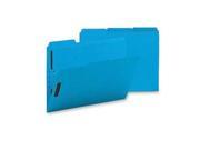 Fastener Folders w 2 Ply Tab 1 3 Ast Tab 50 BX Ltr Blue