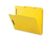 Fastener Folders w 2 Ply Tab 1 3 Ast Tab 50 BX Ltr Yellow