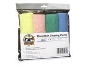 Microfiber Cleaning Cloths Lint free 16 x16 4 PK Assorted
