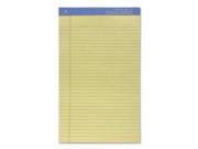 Perforated Wide Pad Ruled 50 Shts 8 1 2 x14 Canary