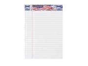 TOPS American Pride Writing Tablet 50 Sheet 16 lb Jr. Legal Ruled Jr.Legal 5 x 8 3 Pack Canary Paper