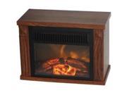 World Marketing EMF160 Comfort Glow 1200 watt Hearth Portable Fireplace Wood Grain Mini