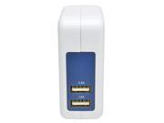 Tripp Lite U280-002-W12 Blue / White 2-Port USB Wall/Travel Charger, 5V, 1.0/2.4A Tripp Lite U280-002-W12 Blue / White 2-Port USB Wall/Travel Charger, 5V, 1.0/2.4A