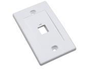 Intellinet Network Solutions 163286 1Outlet White Blank Wall Plate