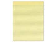 TOPS 7528 Glue Top Wide Ruled Legal Pad 50 Sheet 12 Pack Canary Paper
