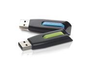 Verbatim Store n Go V3 32GB USB 3.0 Flash Drive 2pk Blue Green