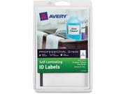 Avery 00746 Durable Self Laminating ID Labels 4 x 6 Sheet 2 3 4 x 3 3 4 White Gray 8 PK