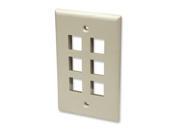 Intellinet Network Solutions 162968 6Outlet Ivory Blank Wall Plate