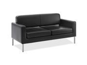 VL888 Series Reception Seating Sofa 67 x 28 x 30 1 2 Black SofThreadâ„¢ Leather