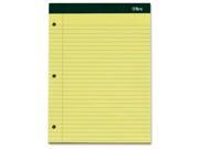 TOPS Double Docket Writing Pad 100 Sheet 16 lb Letter 8.50 x 11 1 Pack Canary Canary Paper