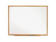 Classic Melamine Whiteboard 36 x 24 Oak Finish Frame