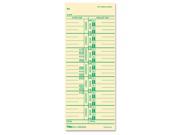 Time Card for Acroprint IBM Lathem Simplex Weekly 3 1 2 x 9 100 Pack
