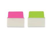 Ultra Tabs Repositionable Tabs 2 x 1 3 4 Neon Green Pink 20 Pack