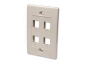 Intellinet Network Solutions 162951 4Outlet Ivory Blank Wall Plate
