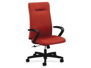 HON Ignition Seating Series High back Poppy Chair Crimson Red Fabric Cranberry Seat Cranberry Back Wood Frame