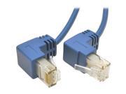 Tripp Lite Cat6 Gigabit Snagless Molded Slim UTP Patch Cable with Right Angle Connectors RJ45 M M Blue 2 ft. N201 SR2 BL
