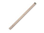 Acme United 10432 Westcott Meter Stick Ruler with Brass Ends 1 Width 1 8 Graduations Metric Imperial Measuring System Wood 1 Each