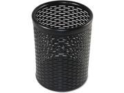 Urban Collection Punched Metal Pencil Cup 3 1 2 x 4 1 2 Black