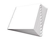 Cardinal 84272 11 in x 17 in Write in Erase Dividers 12 Tab White